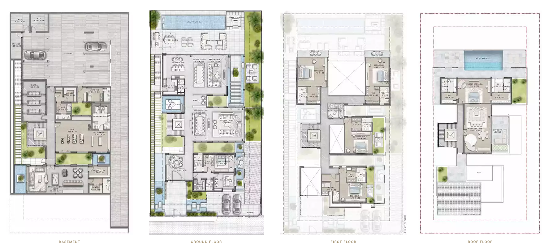 6 bedroom floor plan Image